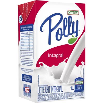 LEITE UHT INTEGRAL HOMOGENIZADO POLLY 1L