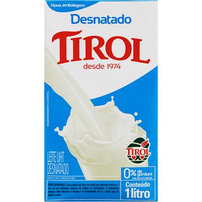 LEITE UHT DESNATADO TIROL 1L