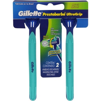 APARELHO PRESTOBARBA ULTRAGRIP GILLETTE 2UN
