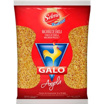 MACARRÃO DE SÊMOLA GALO ARGOLA PACOTE 500G