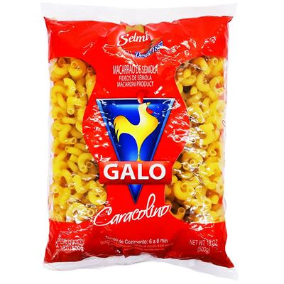 MACARRÃO DE SÊMOLA CARACOLINO GALO 500G 