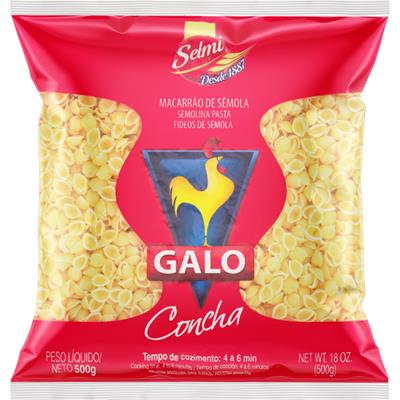 MACARRÃO DE SÊMOLA CONCHA GALO 500G