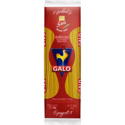 MACARRÃO DE SÊMOLA ESPAGUETE 8 GALO 500G