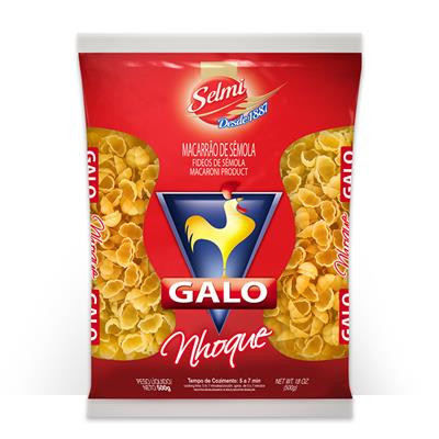 MACARRÃO GALO DE SÊMOLA NHOQUE 500G 