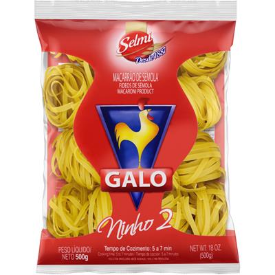 MACARRÃO DE SÊMOLA NINHO 2 GALO 500G