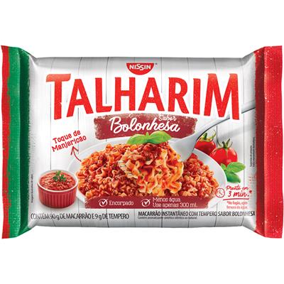 MACARRÃO TALHARIM SABOR BOLONHESA NISSIN 99G