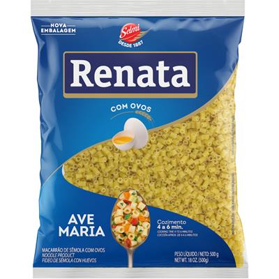 MACARRÃO DE SÊMOLA COM OVOS AVE MARIA RENATA 500G