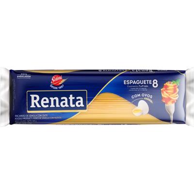 MACARRÃO SÊMOLA COM OVOS ESPAGUETE 8 RENATA 500G