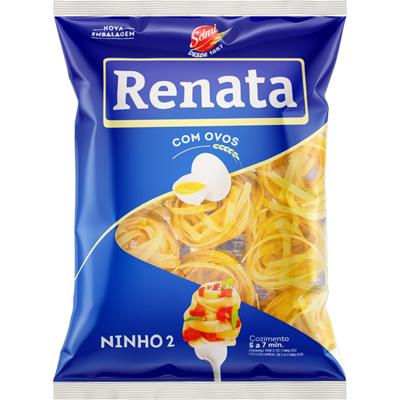 MACARRÃO DE SÊMOLA COM OVOS NINHO 2 RENATA 500G