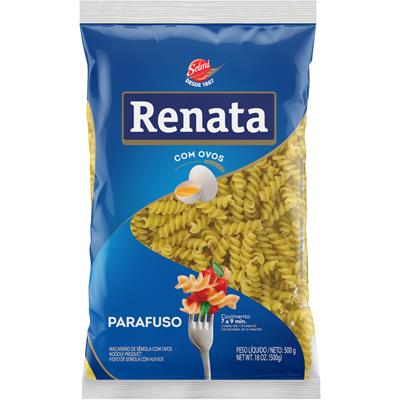 MACARRÃO DE SÊMOLA COM OVOS PARAFUSO RENATA 500G