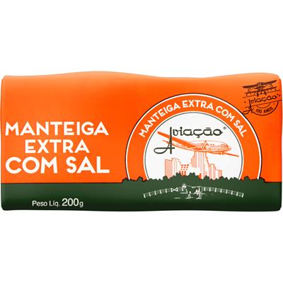 MANTEIGA EXTRA COM SAL AVIAÇÃO 200G