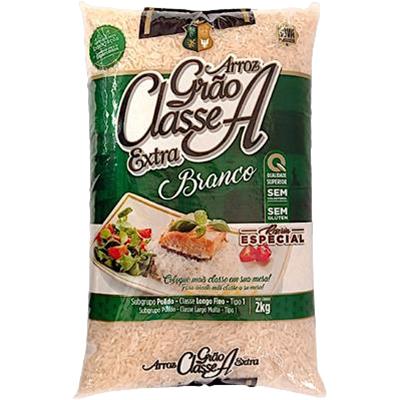 ARROZ EXTRA BRANCO TIPO 1 GRÃO CLASSE A 2KG