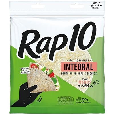 PÃO TORTILHA INTEGRAL RAP 10 330G