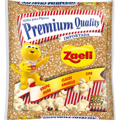 MILHO DE PIPOCA PREMIUM QUALITY ZAELI 500G