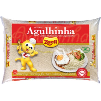 ARROZ BRANCO AGULHINHA TIPO 1 ZAELI 5KG