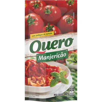 MOLHO DE TOMATE SABOR MANJERICÃO QUERO 340G