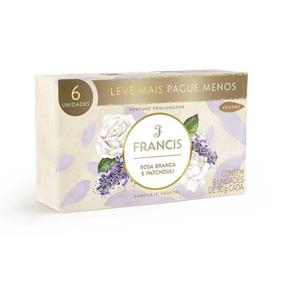 SABONETE CLÁSSICO ROSA BRANCA E PATCHOULI FRANCIS