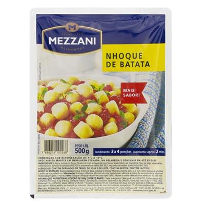 NHOQUE DE BATATA MEZZANI BANDEJA 500G