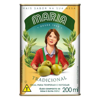 ÓLEO COMPOSTO SOJA E OLIVA TRADICIONAL MARIA 200ML