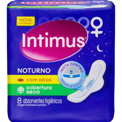 ABSORVENTE NOTURNO COM ABAS SECA INTIMUS 8UN