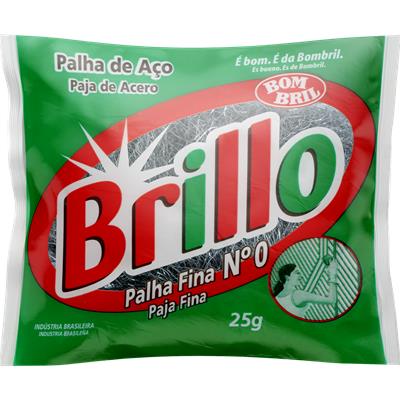PALHA DE AÇO FINA Nº 0 BRILLO 25G