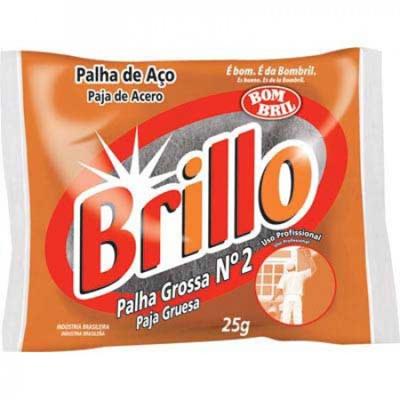 PALHA DE AÇO GROSSA BRILLO 25G