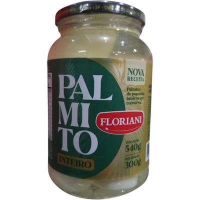PALMITO DE PUPUNHA INTEIRO FLORIANI 540G