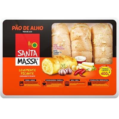 PÃO DE ALHO LEVEMENTE PICANTE SANTA MASSA 400G