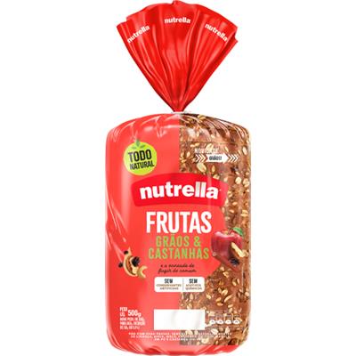 PÃO DE FRUTAS, GRÃOS & CASTANHAS NUTRELLA 550G