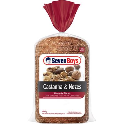 PÃO INTEGRAL CASTANHA & NOZES SEVEN BOYS 400G