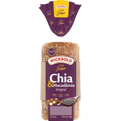 PÃO INTEGRAL CHIA E MACADÂMIA WICKBOLD 400G