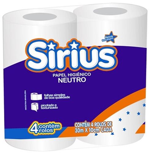 PAPEL HIGIÊNICO SIRIUS 30M 4UN 