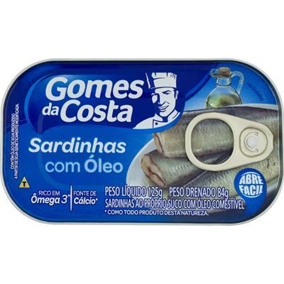 SARDINHA COM ÓLEO GOMES DA COSTA 125G