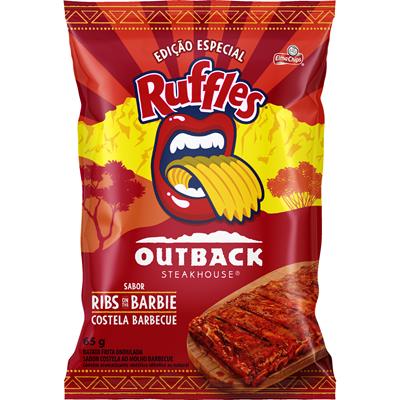 BATATA FRITA ONDULADA COSTELA OUTBACK RUFFLES 65G