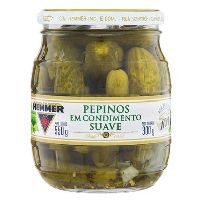 PEPINO EM CONDIMENTO SUAVE HEMMER VIDRO 300G