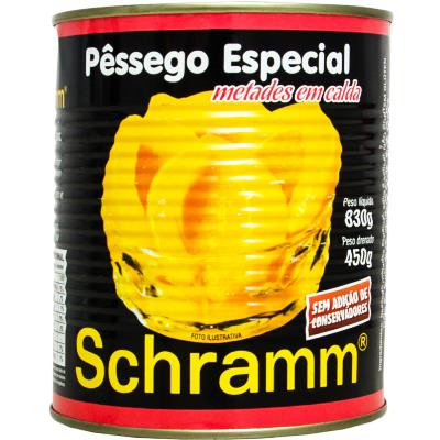 PÊSSEGO EM CALDA METADE SCHRAMM 450G