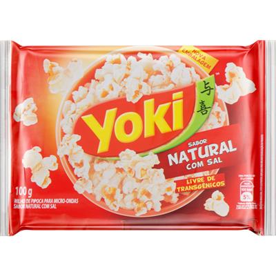 PIPOCA PARA MICRO-ONDAS NATURAL COM SAL YOKI 100G
