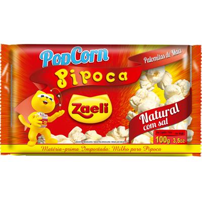 PIPOCA DE MICRO-ONDAS NATURAL COM SAL ZAELI 100G