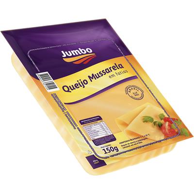 QUEIJO MUSSARELA EM FATIAS JUMBO 150G