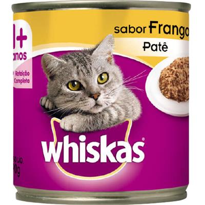 RAÇÃO PARA GATO ADULTO PATÊ DE FRANGO WHISKAS 290G