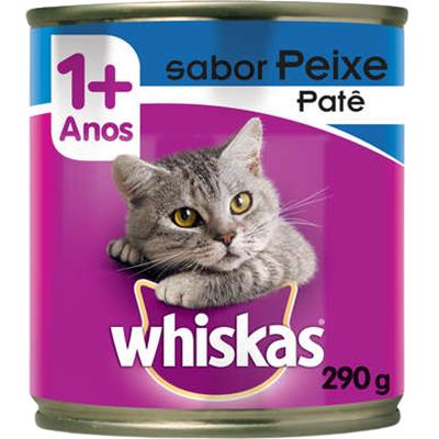 RAÇÃO PARA GATO ADULTO PATÊ DE PEIXE WHISKAS 290G
