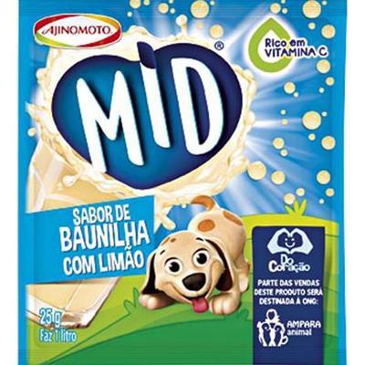 SUCO EM PÓ SABOR BAUNILHA COM LIMÃO MID 25G