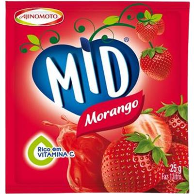 SUCO EM PÓ SABOR MORANGO MID 25G
