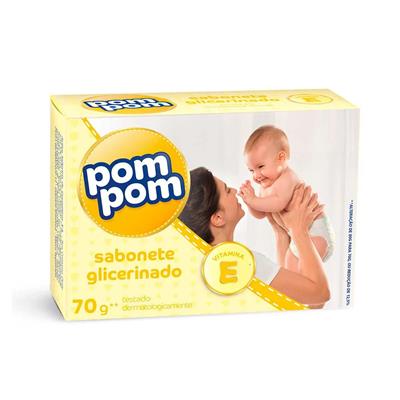 SABONETE INFANTIL EM BARRA GLICERINA POM POM 70G