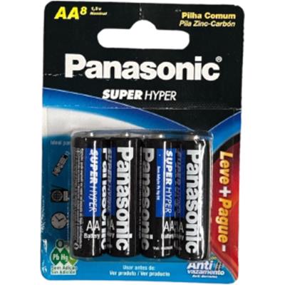 PILHA COMUM AA8 PANASONIC 8UN - SUPERMERCADO ALVORADA