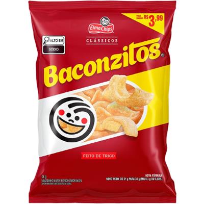 SALGADINHO DE TRIGO SABOR BACON BACONZITOS 34G