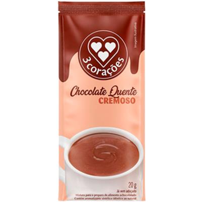CHOCOLATE QUENTE CREMOSO 3 CORAÇÕES 20G