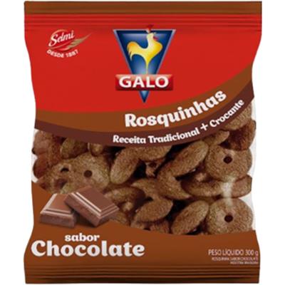 BISCOITO ROSQUINHA SABOR CHOCOLATE GALO 300G