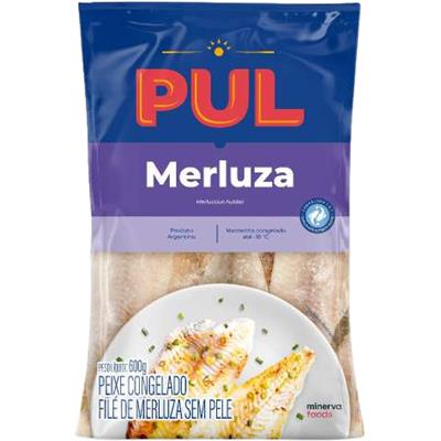 FILÉ DE MERLUZA SEM PELE CONGELADO PUL 600G