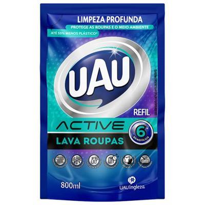 LAVA ROUPAS LÍQUIDO ACTIVE UAU 800ML